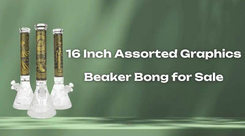 16 Inch Assorted Graphics Beaker Bong for Sale | A Sturdy Design - SmokeMEGA