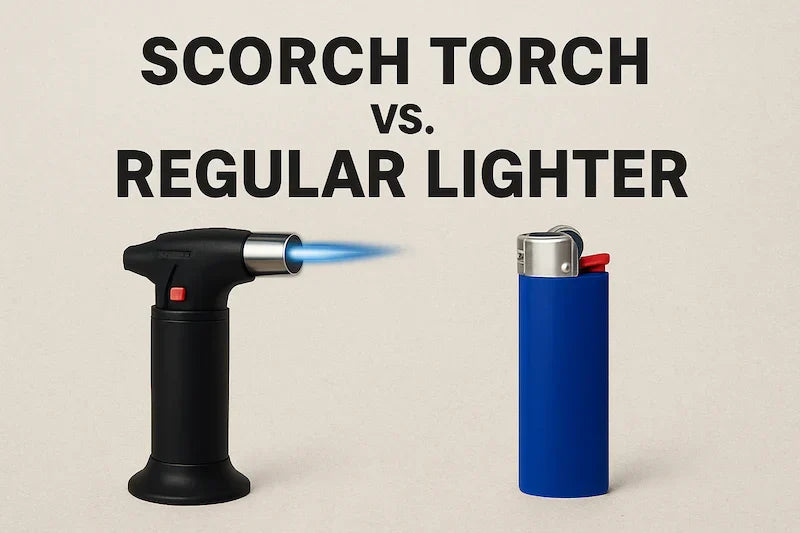 Scorch Torch vs. Regular Lighter: Which is Best for Bongs & Dab Rigs?