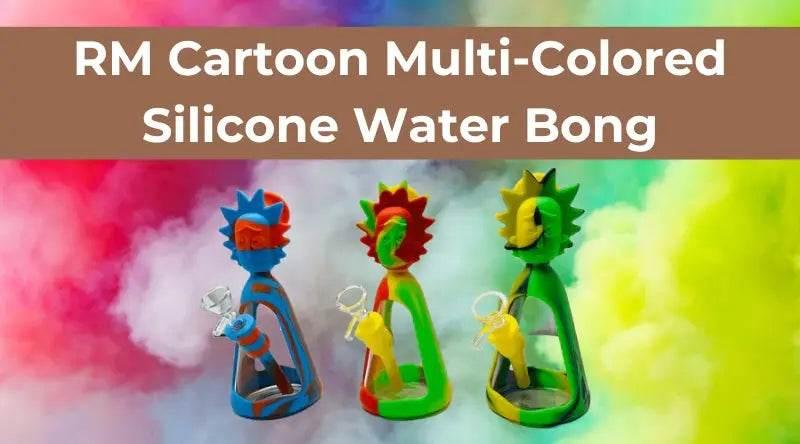 RM Cartoon Multi-Colored Silicone Water Bong | Durable and Stylish - SmokeMEGA