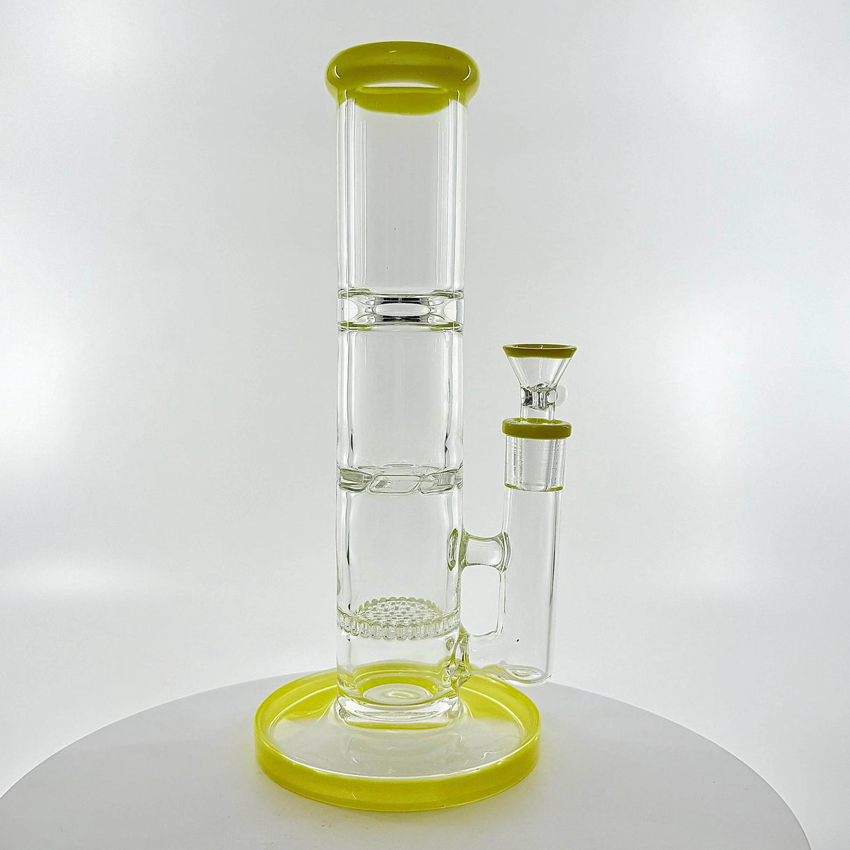 10-Inch Honeycomb Straight Water Bong - SmokeMEGA