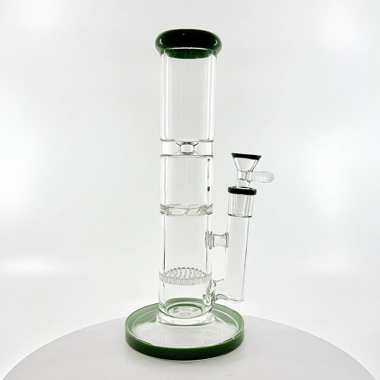 10-Inch Honeycomb Straight Water Bong - SmokeMEGA