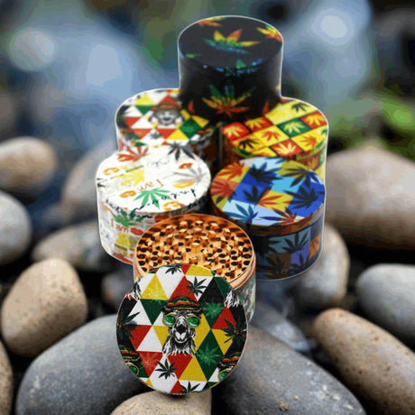 100 mm 4 Part Multi Color Grinder - SmokeMEGA