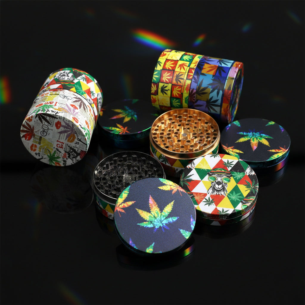 100 mm 4 Part Multi Color Grinder - SmokeMEGA