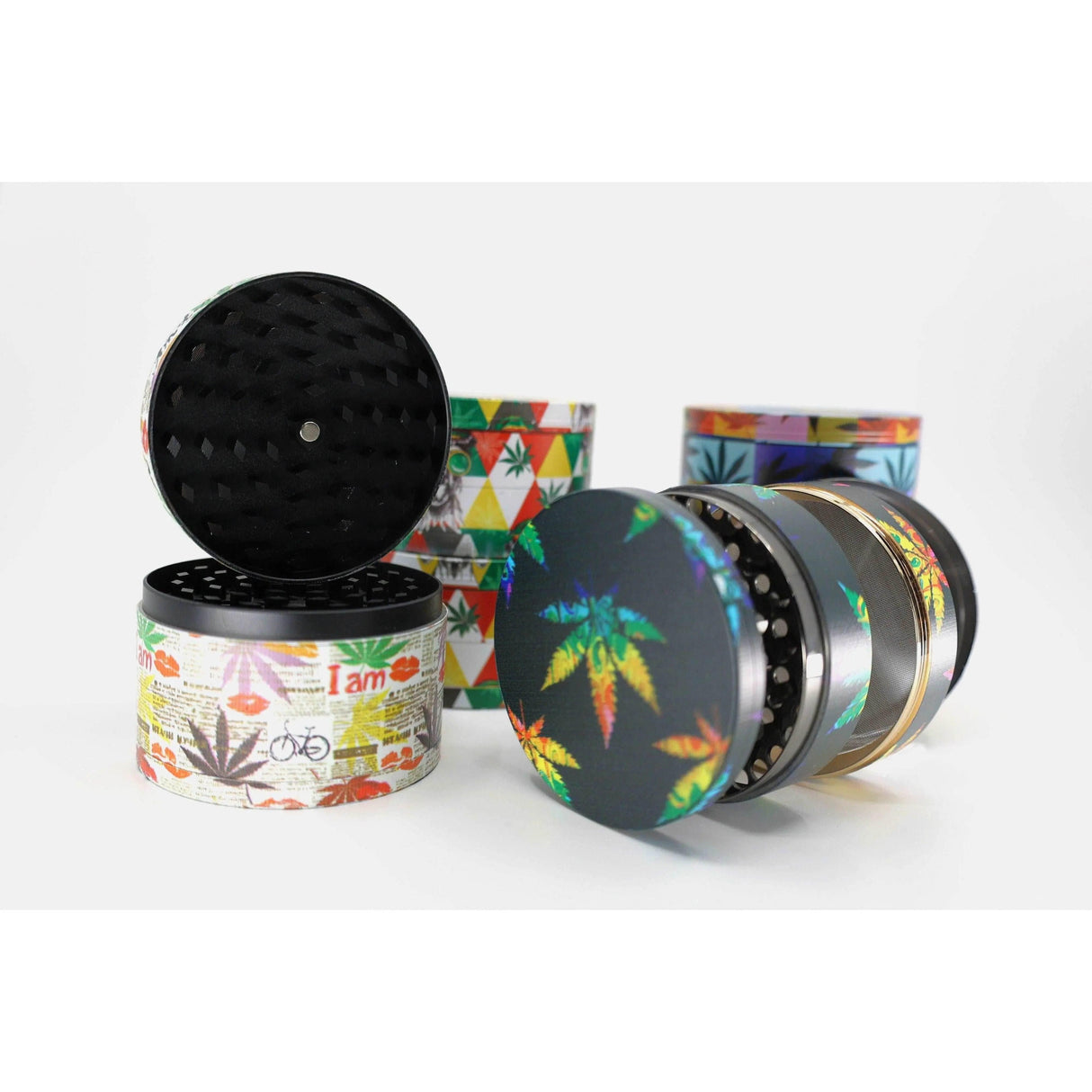 100 mm 4 Part Multi Color Grinder - SmokeMEGA