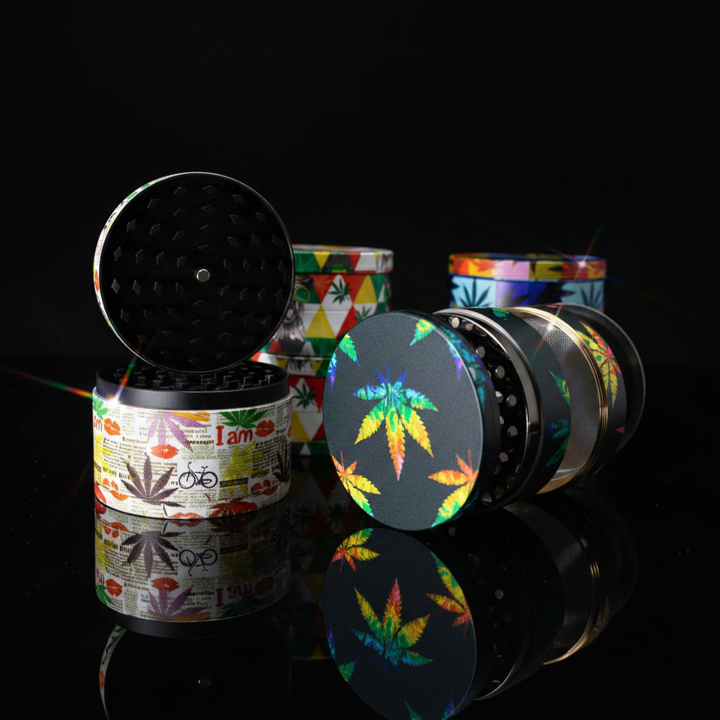 100 mm 4 Part Multi Color Grinder - SmokeMEGA