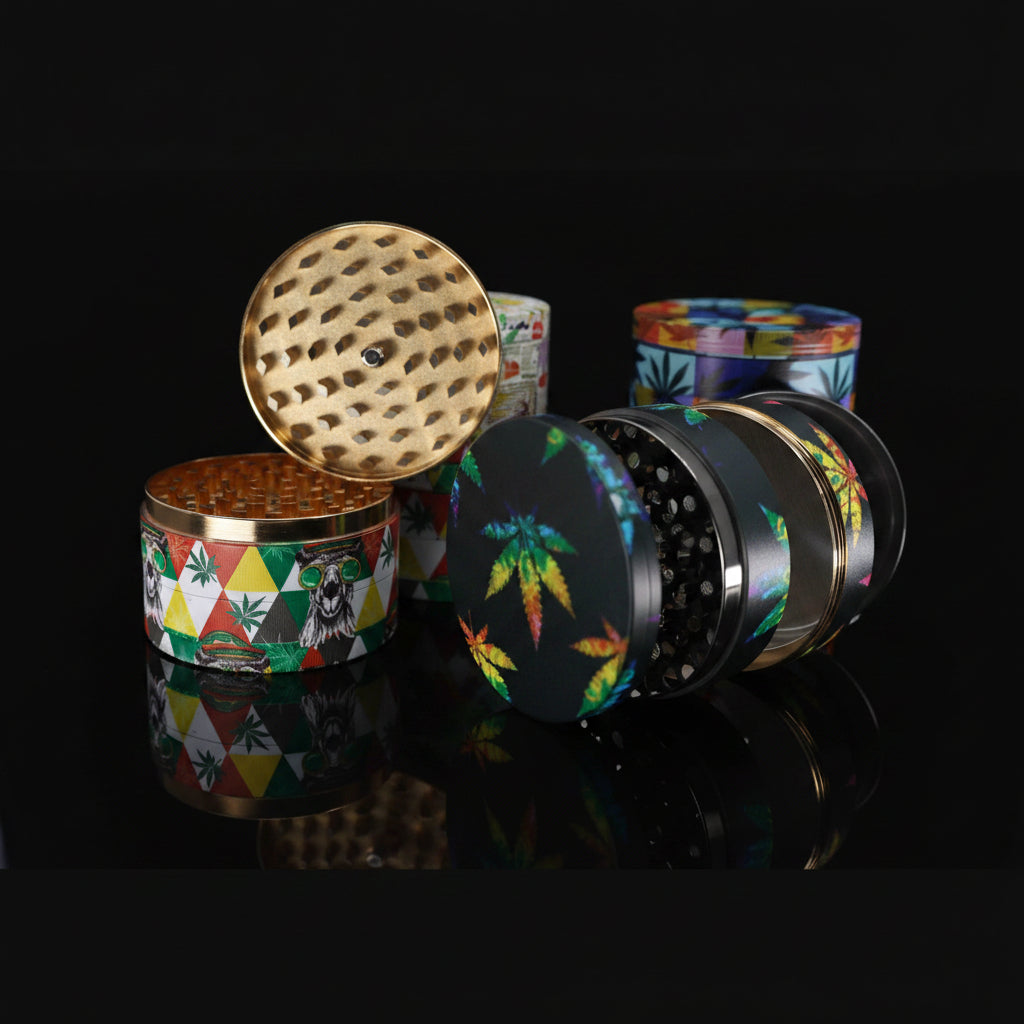 100 mm 4 Part Multi Color Grinder - SmokeMEGA