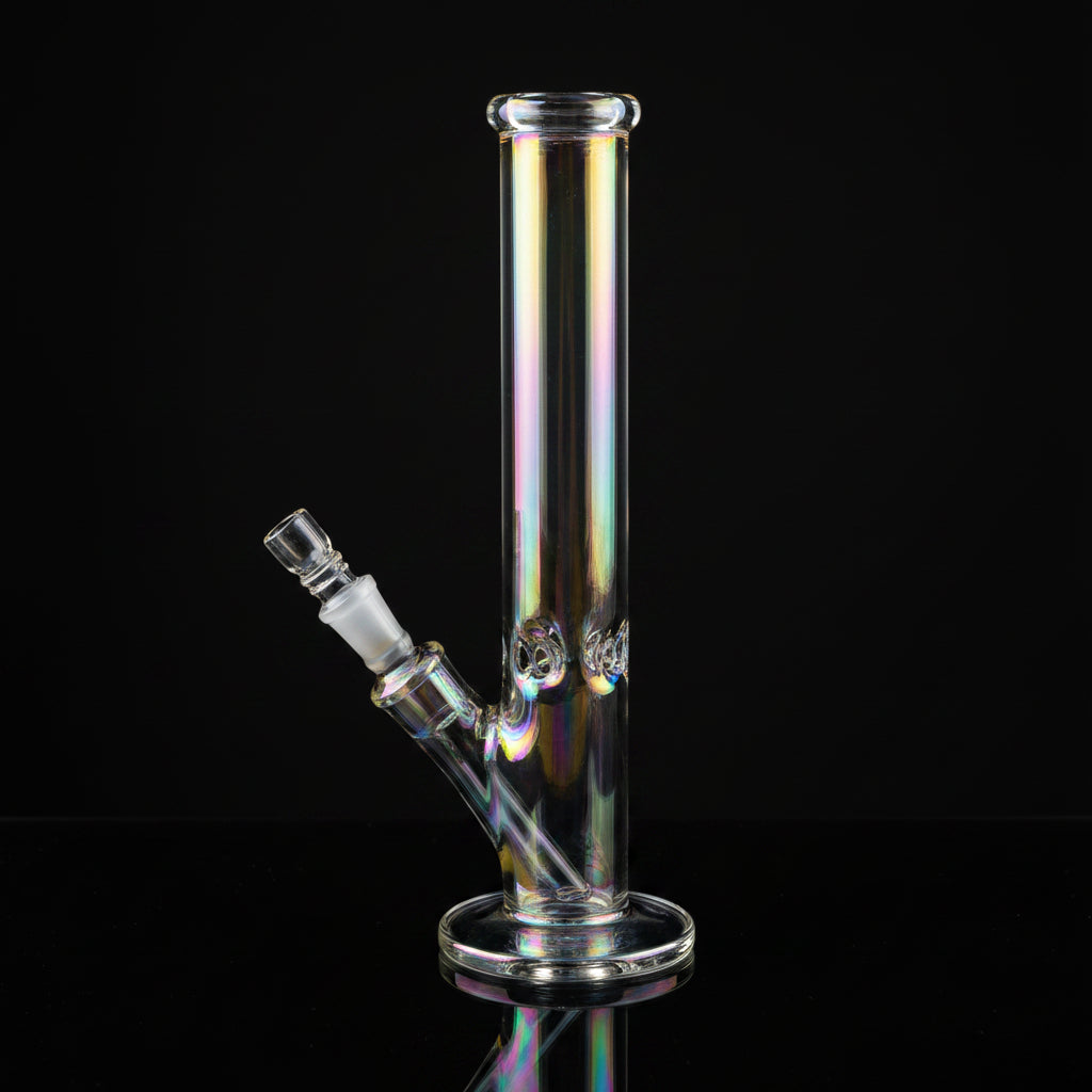 14 Inch Metallic Straights Water Bong - SmokeMEGA