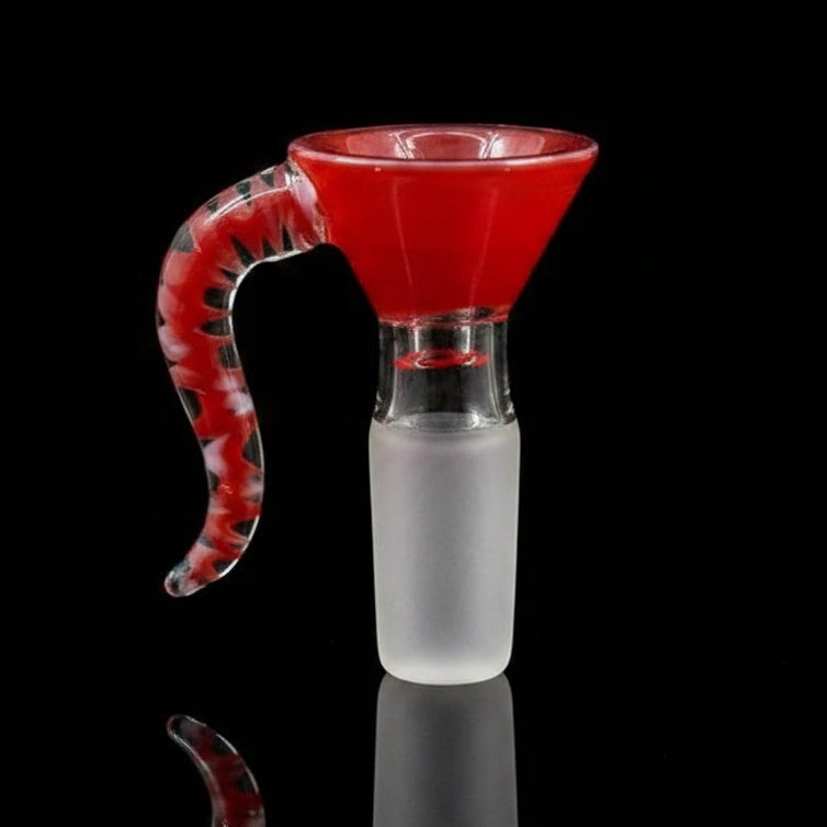 14-mm Glass & Glass Single Horn Frit Bowls - SmokeMEGA