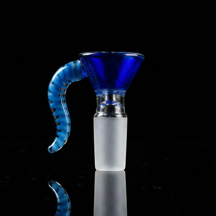 14-mm Glass & Glass Single Horn Frit Bowls - SmokeMEGA
