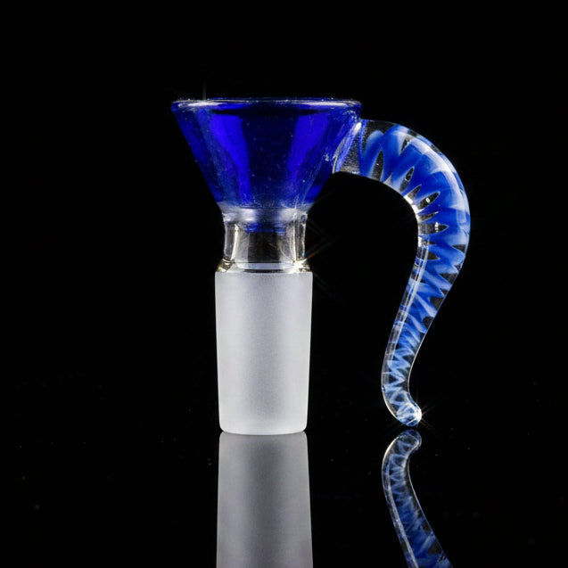 14-mm Glass & Glass Single Horn Frit Bowls - SmokeMEGA