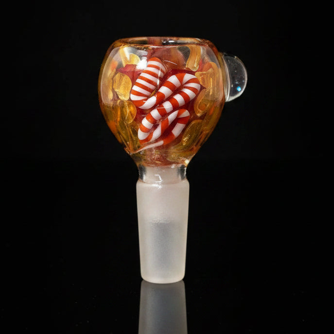 14MM Male-Glass On Glass Slide Bowl Round - SmokeMEGA