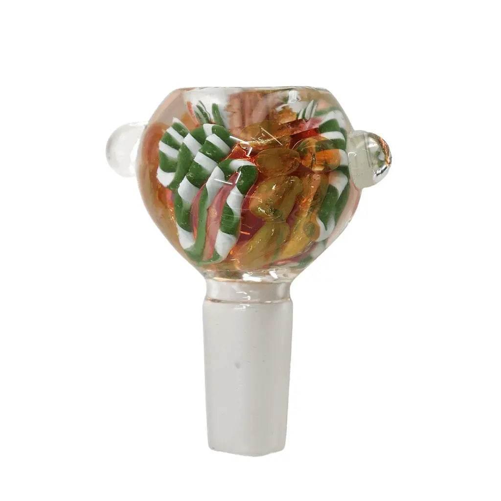 14MM Male-Glass On Glass Slide Bowl Round - SmokeMEGA