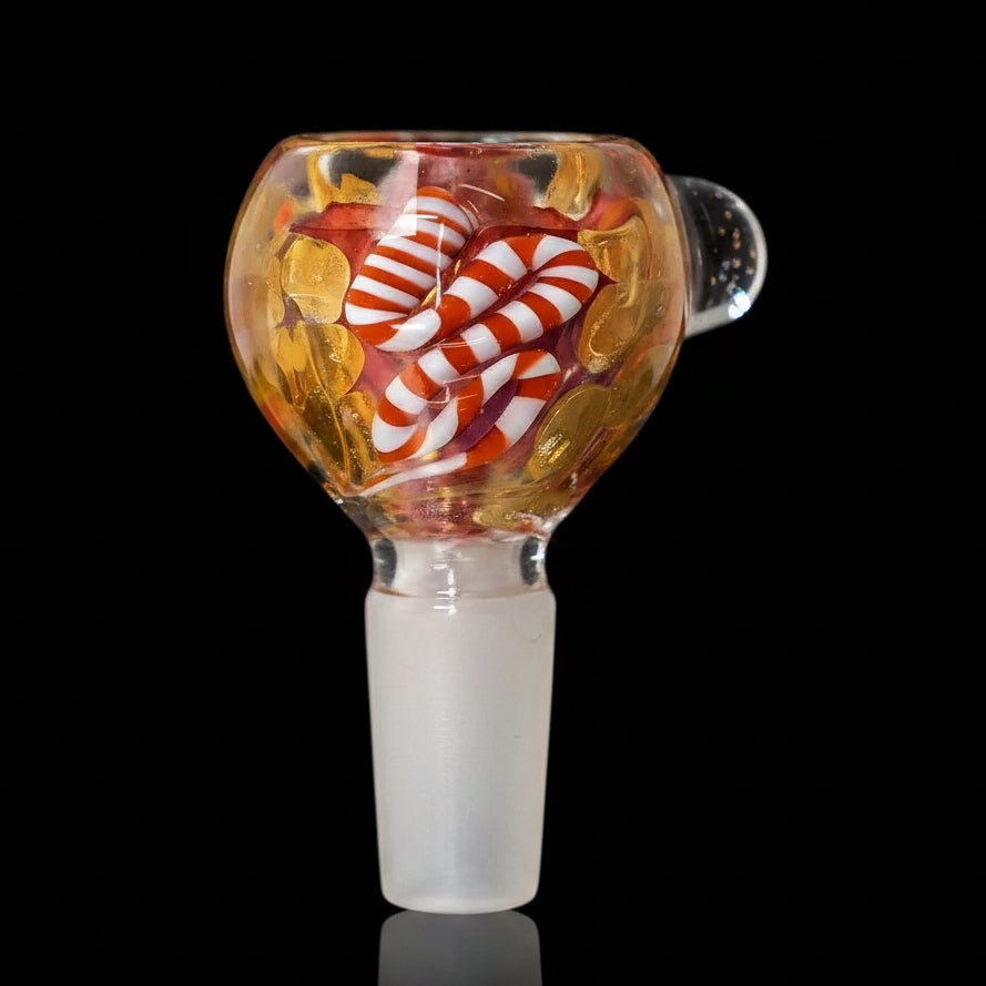 14MM Male-Glass On Glass Slide Bowl Round - SmokeMEGA