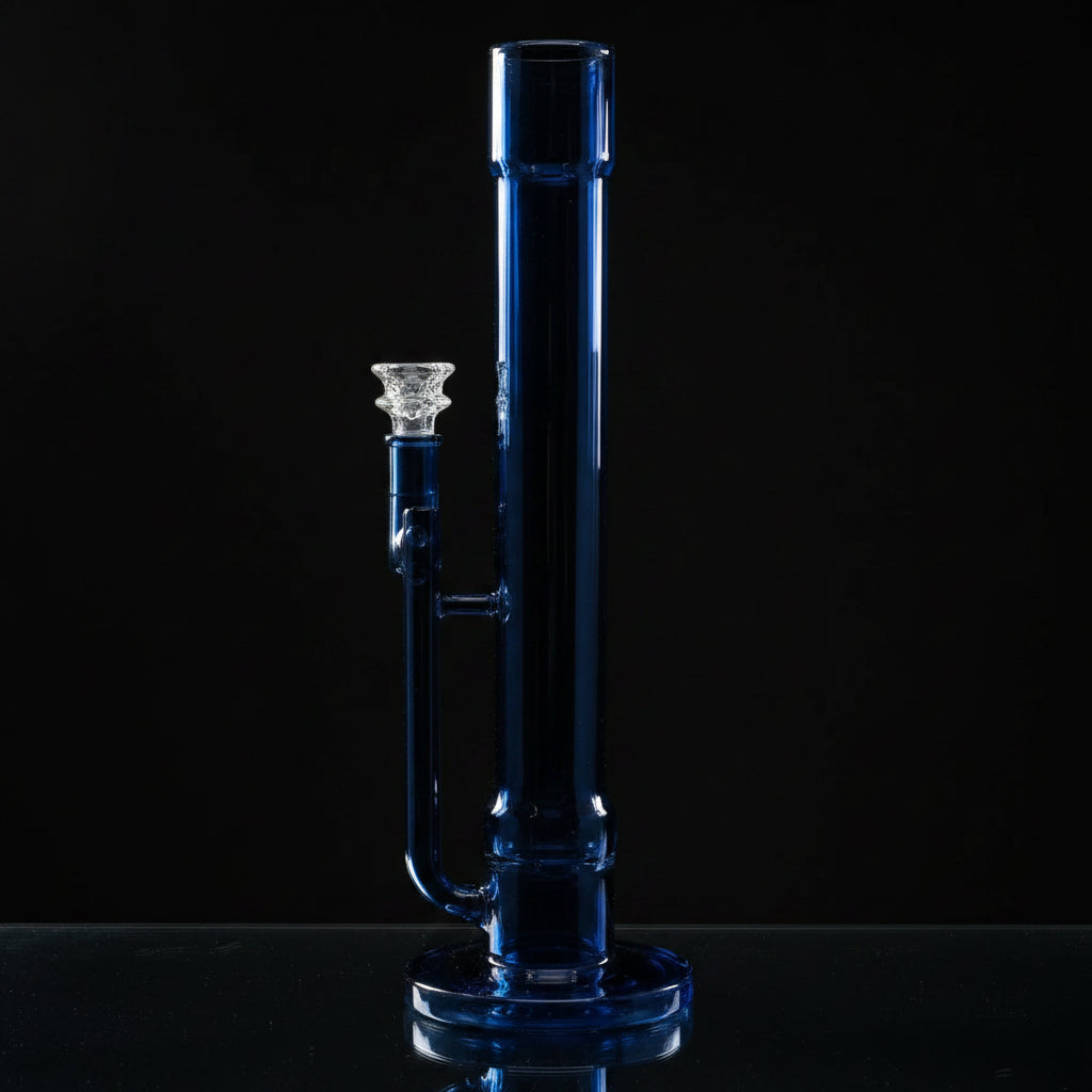 14" Metallic Double Tube In-line Straight Bong - SmokeMEGA