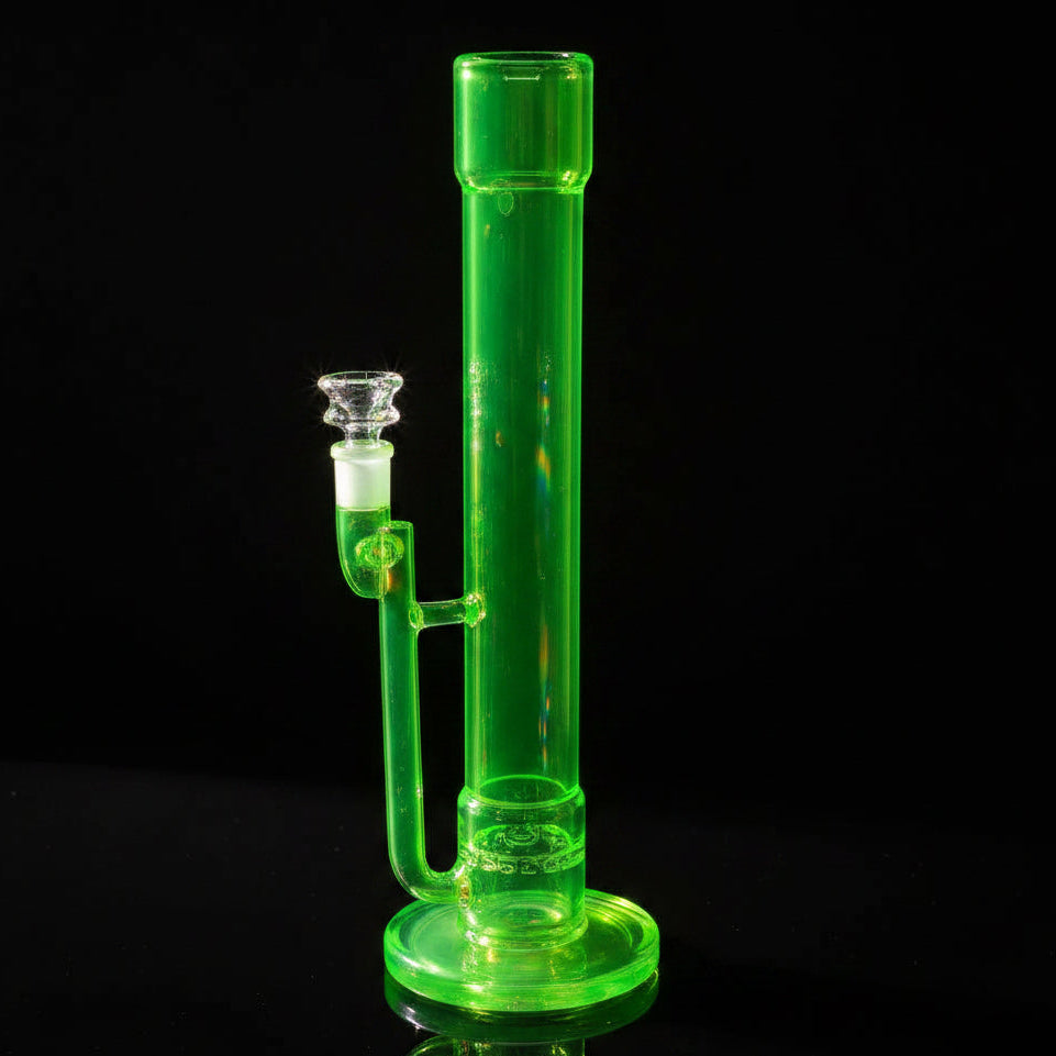 14" Metallic Double Tube In-line Straight Bong - SmokeMEGA