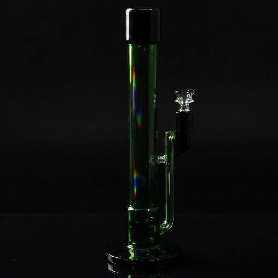 14" Metallic Double Tube In-line Straight Bong - SmokeMEGA