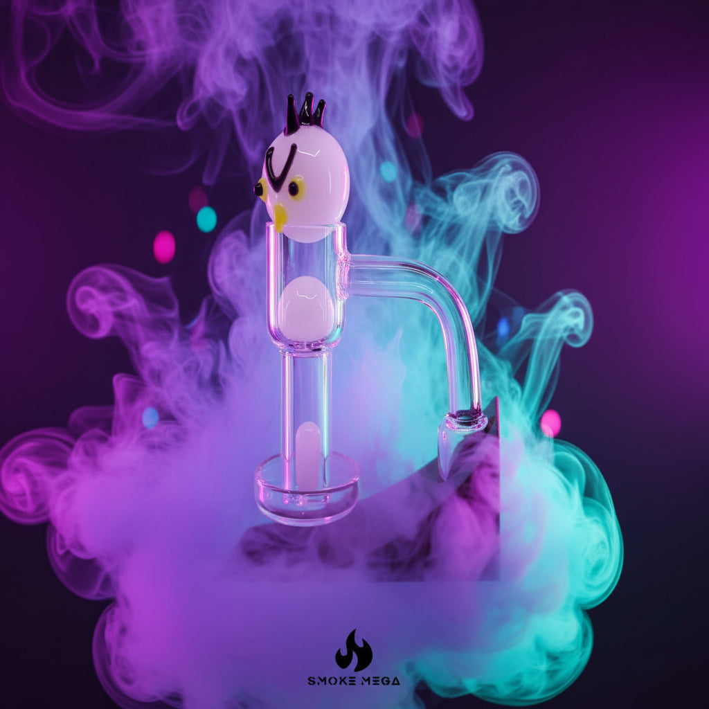 14mm 90° Angle Quartz Turp Slurper Set- Different Designs - SmokeMEGA