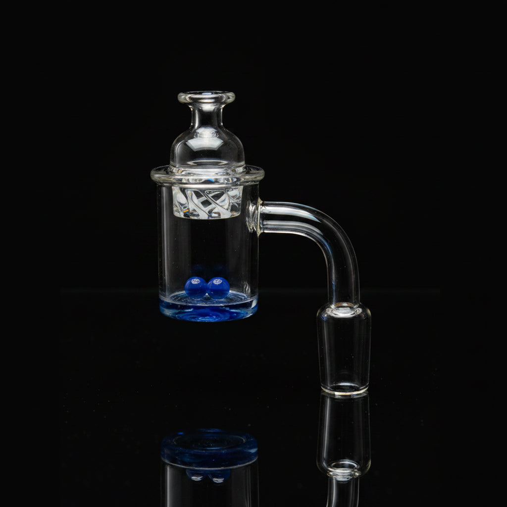 14mm Color Base Spin Quartz Banger - SmokeMEGA