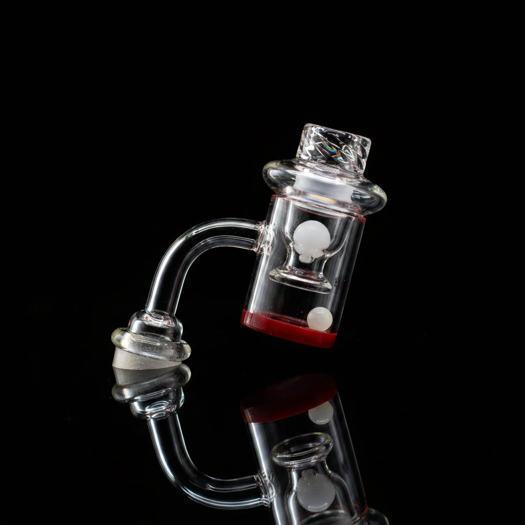 14mm Color Base Spin Quartz Banger - SmokeMEGA