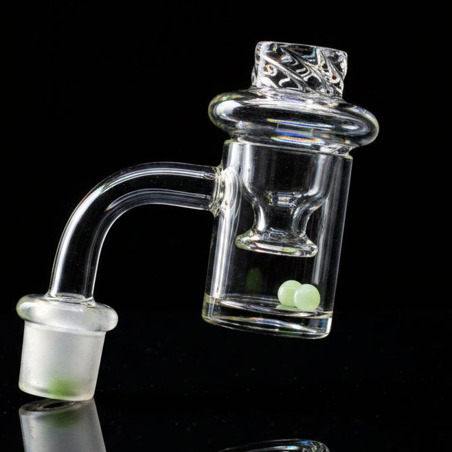 14mm Color Base Spin Quartz Banger - SmokeMEGA