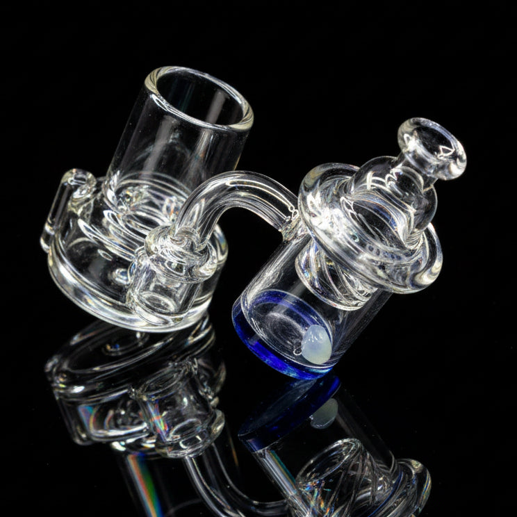 14mm Color Base Spin Quartz Banger - SmokeMEGA