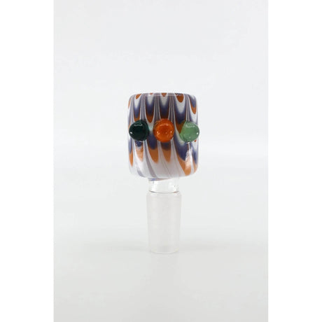 14mm Colorful Swirl Bowl - SmokeMEGA