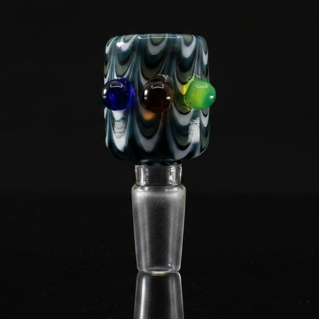 14mm Colorful Swirl Bowl - SmokeMEGA