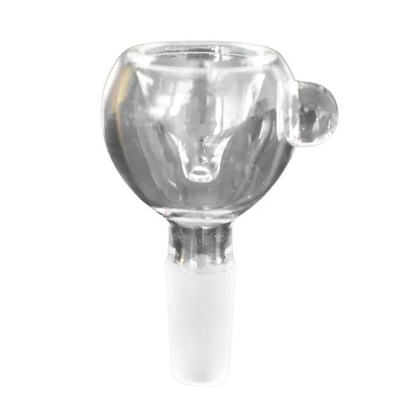 14mm Male- Clear Glass-on-Glass Bowls - SmokeMEGA