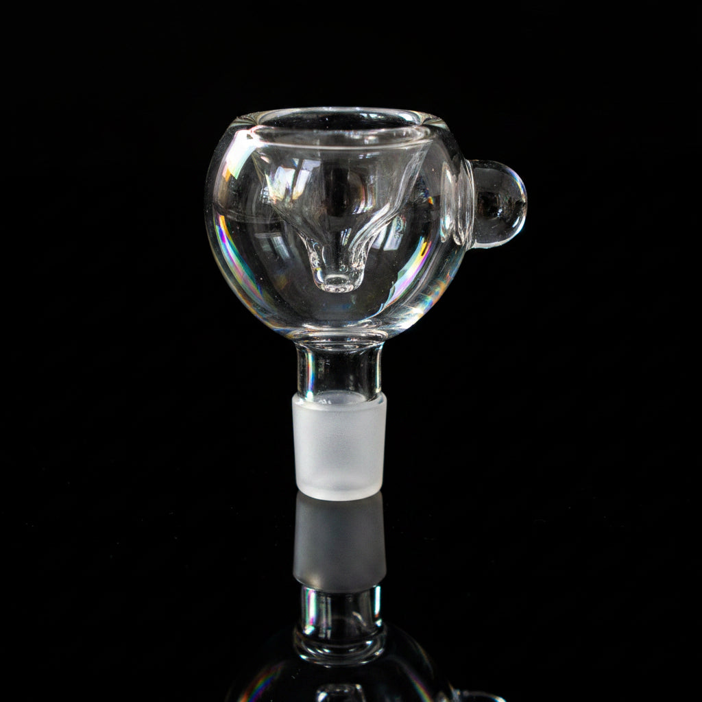 14mm Male- Clear Glass-on-Glass Bowls - SmokeMEGA