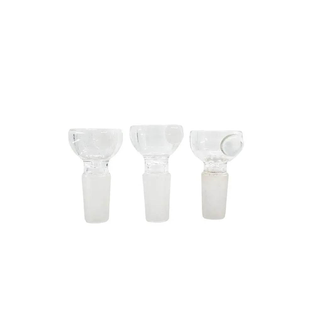 14mm Male- Single Marble Round Dish Funnel Glass Bowl - SmokeMEGA