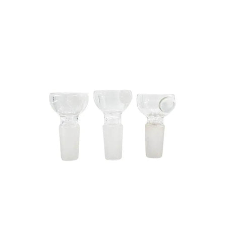 14mm Male- Single Marble Round Dish Funnel Glass Bowl - SmokeMEGA
