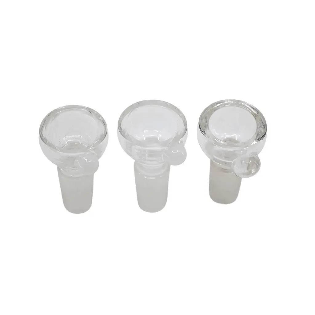 14mm Male- Single Marble Round Dish Funnel Glass Bowl - SmokeMEGA