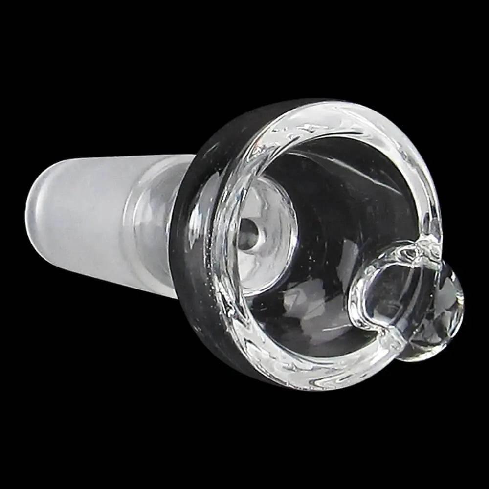 14mm Male- Single Marble Round Dish Funnel Glass Bowl - SmokeMEGA