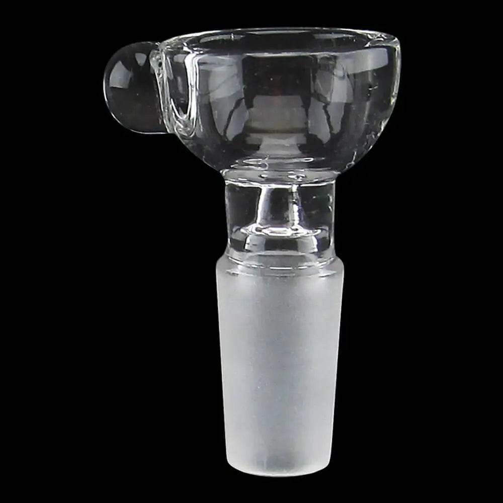 14mm Male- Single Marble Round Dish Funnel Glass Bowl - SmokeMEGA