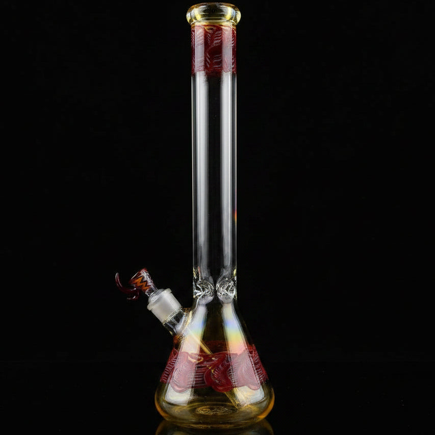 18 Inch 9mm American made Color art Beaker Bong with US logo - SmokeMEGA
