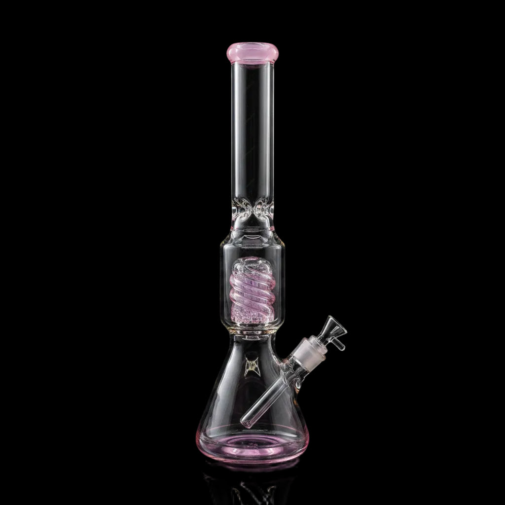 18" 12 arms 9 mm Beaker Colored Bottom water Bong