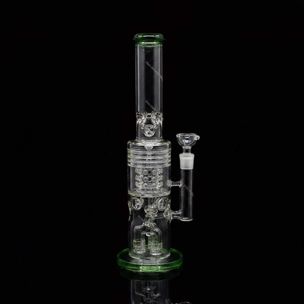 20 inch Triple Shower head button Water Bong - SmokeMEGA