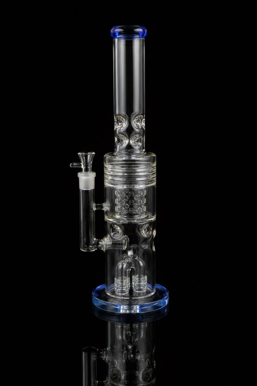 20 inch Triple Shower head button Water Bong - SmokeMEGA