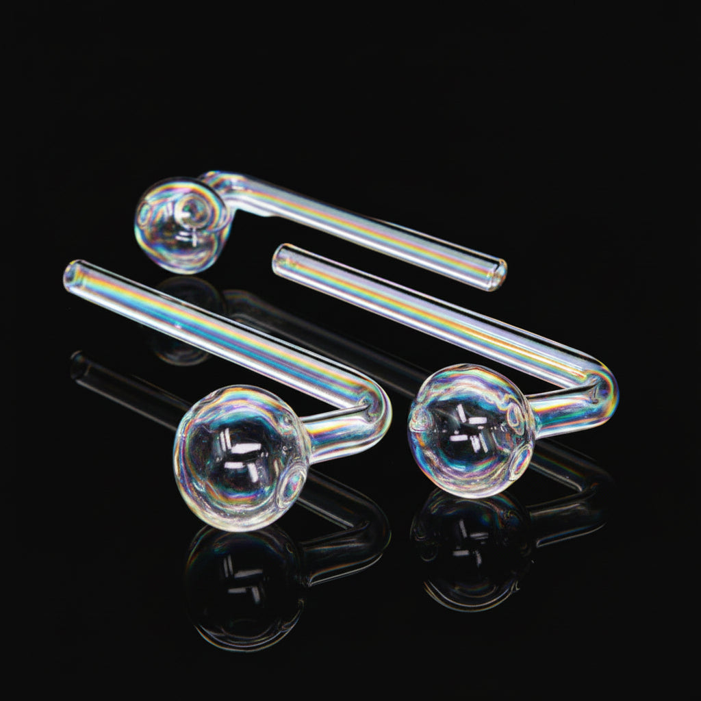 4" L shaped bent oil burner pack of 5 for efficient vaporizing.