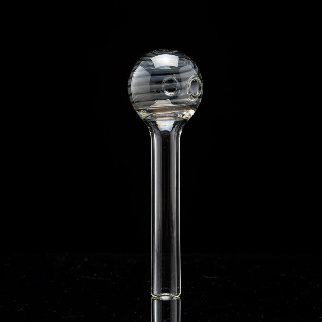 Colored striped 4" oil burner pipe, borosilicate glass, pack of 12.