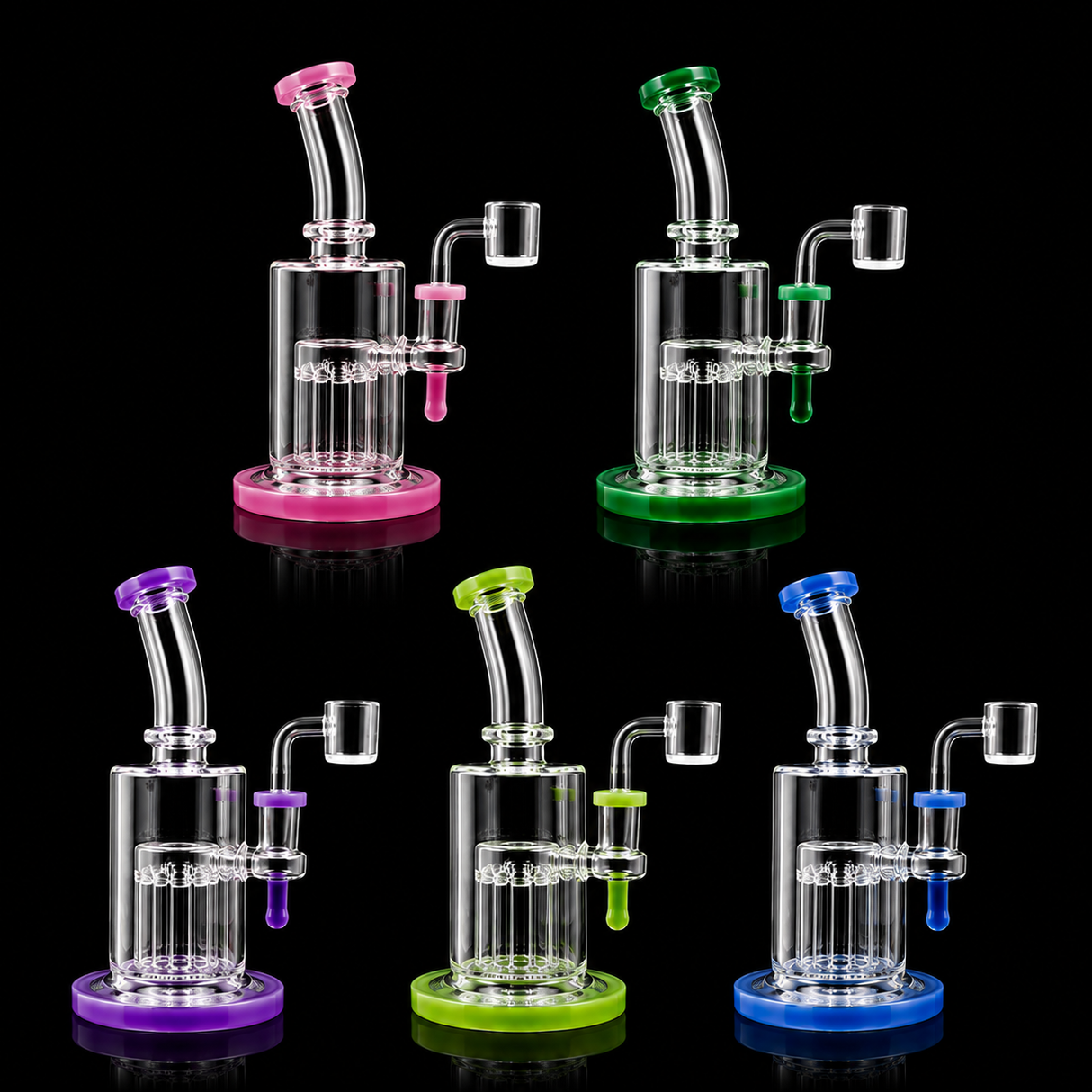 8” Matrix Perc Glass Dab Rig