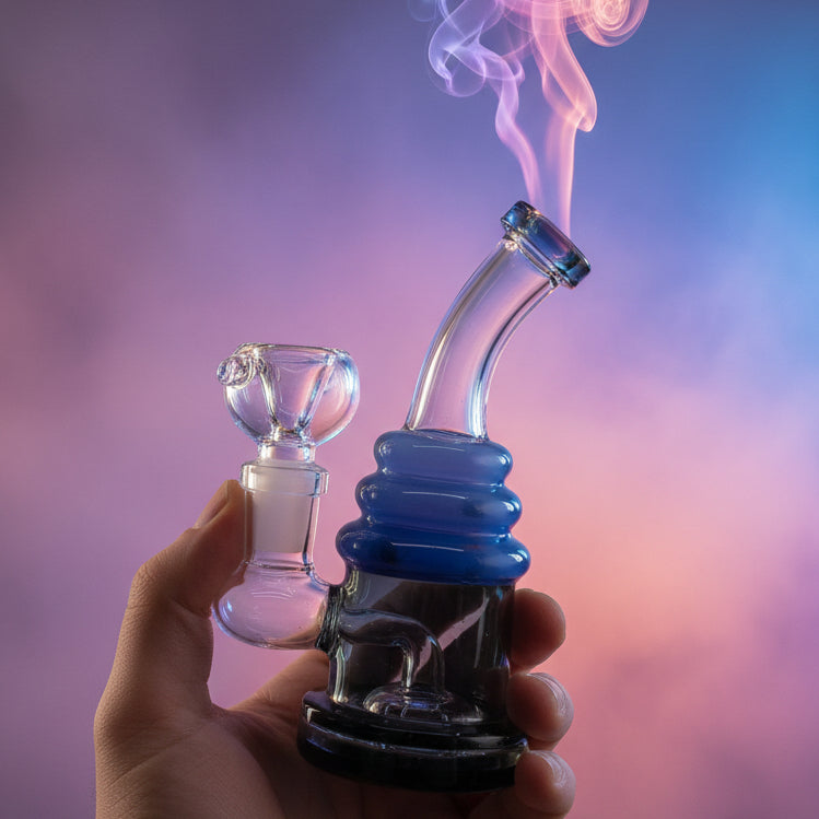 6 Inch Mini Dab Rig | Unique Addition Ice Cream Design - SmokeMEGA