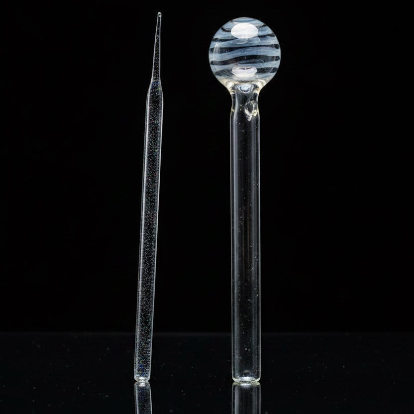 6 Inches Glass Oil Burner dab spoon pipe - SmokeMEGA