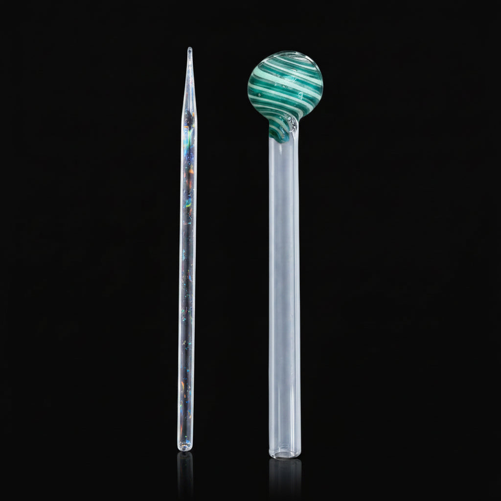 6 Inches Glass Oil Burner dab spoon pipe - SmokeMEGA