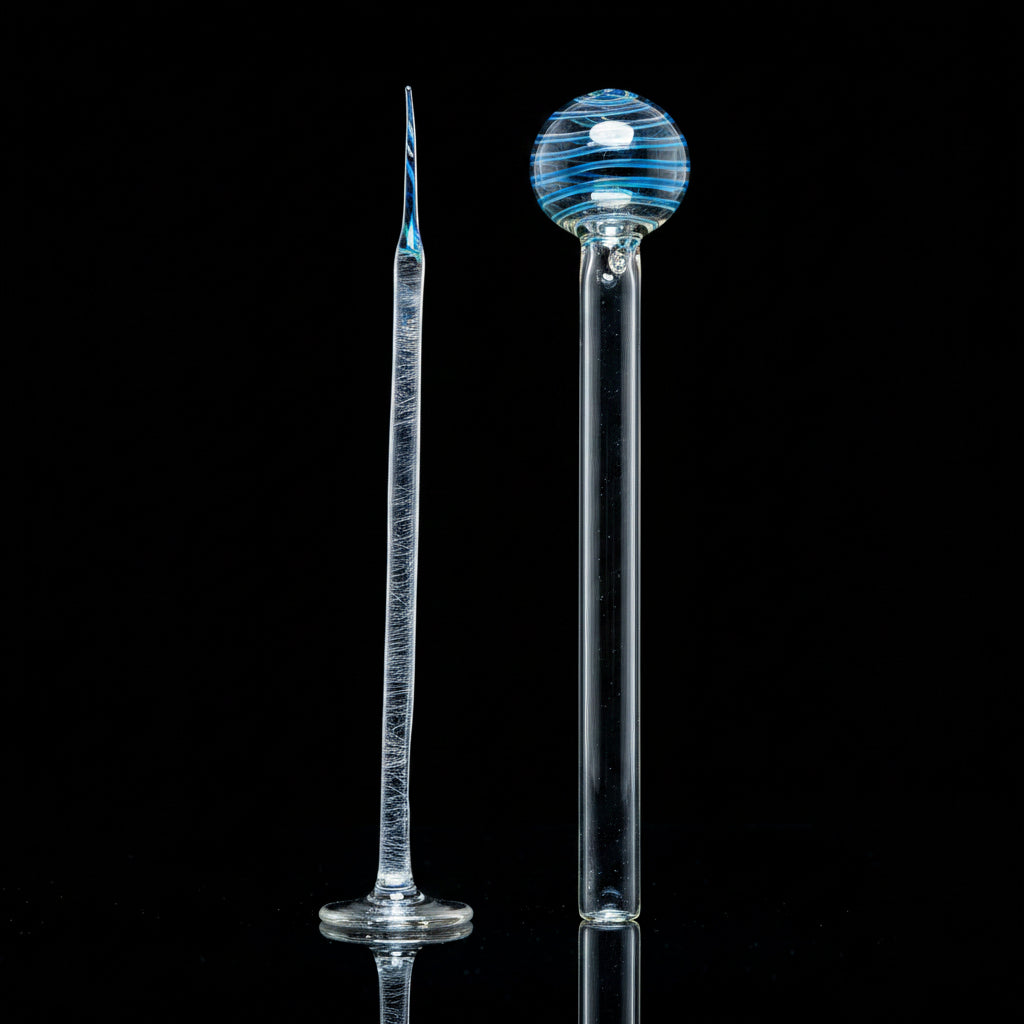 6 Inches Glass Oil Burner dab spoon pipe - SmokeMEGA