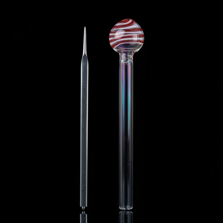 6 Inches Glass Oil Burner Dab spoon pipe