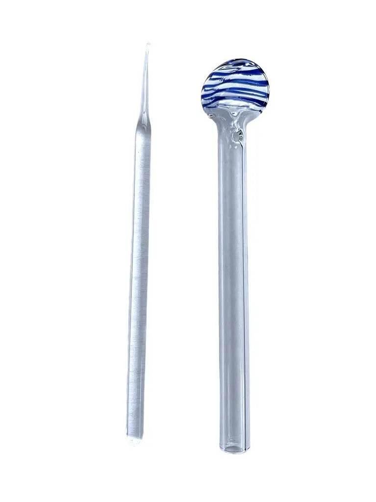 6 Inches Glass Oil Burner dab spoon pipe - SmokeMEGA