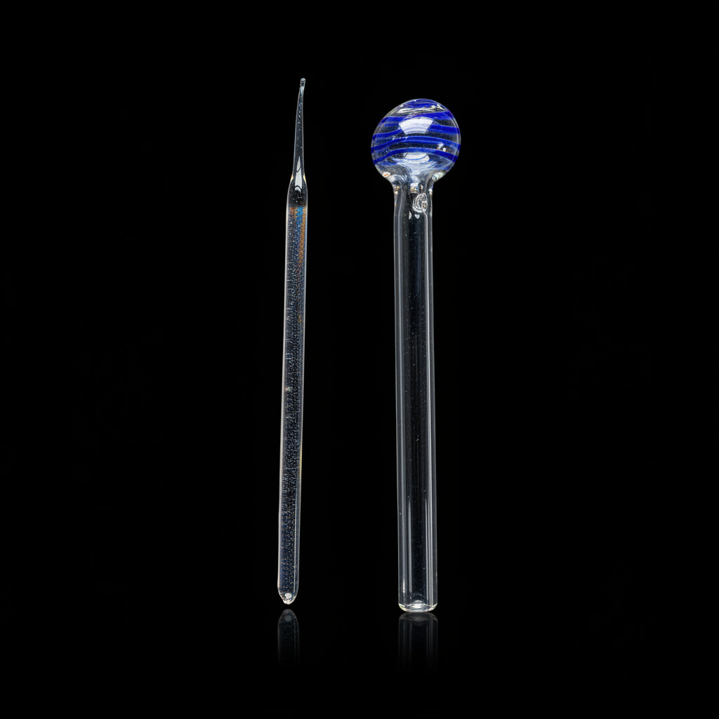 6 Inches Glass Oil Burner dab spoon pipe - SmokeMEGA