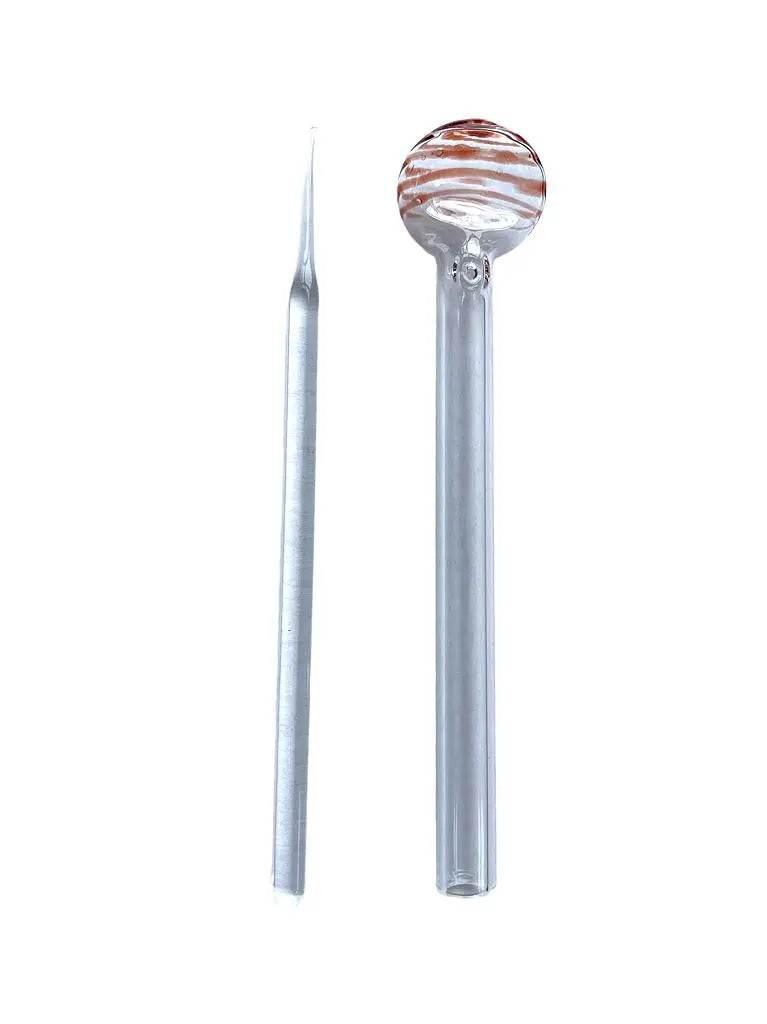6 Inches Glass Oil Burner dab spoon pipe - SmokeMEGA