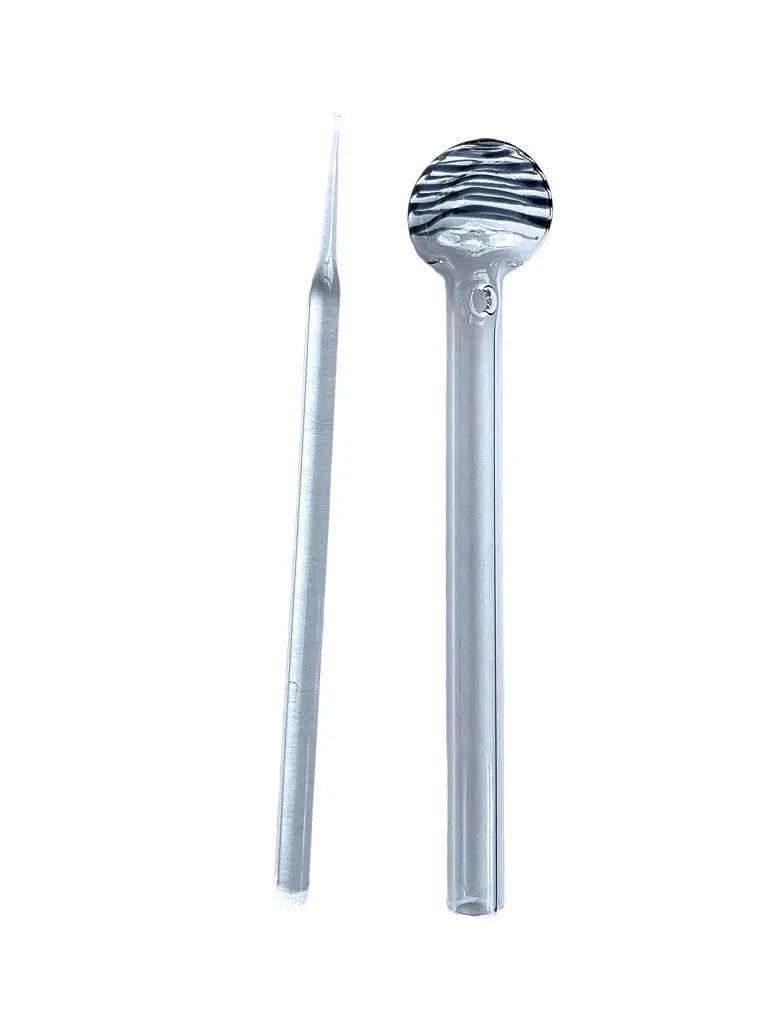 6 Inches Glass Oil Burner dab spoon pipe - SmokeMEGA